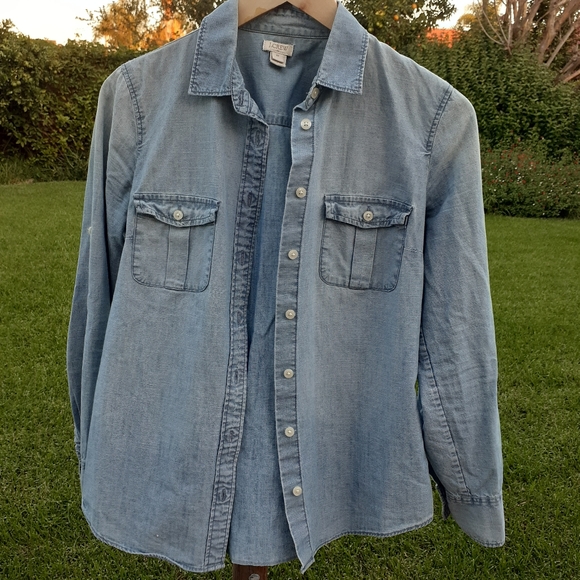 J. Crew Tops - J Crew chambray shirt